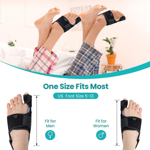 Bunion Corrector Women & Men Big Toe: 1 Pair Bunion Splint Brace - Adjustable Bunion Correction with Soft Gel - Bunion Pads for Pain Relief - Toe ...