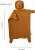 Marlowe & Co Organic Cotton Muslin Lion Lovey Blanket, Organic Cotton Muslin Lion Security Blanket (Toffee)...