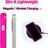 iPhone 11 Pro Max Case/Slim & Soft Transparent Neon Pink Cover with Bumper Edge for iPhone 11 Pro Max/Cute Flexible & Stylish Protection // 6.5" (...