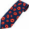 Men's Happy Valentine's Day Kiss Me Lips Regular Length Neck Tie - Navy Blue...