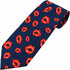 Men's Happy Valentine's Day Kiss Me Lips Regular Length Neck Tie - Navy Blue...