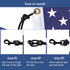 NQ Flag Pole Rope Line Kit-50FT x 1/4" Diameter Nylon Flag Pole Halyard Rope with 4 Pcs Swivel Snap Clips Hooks Fits Flagpole Up to 25FT,Outdoor F...