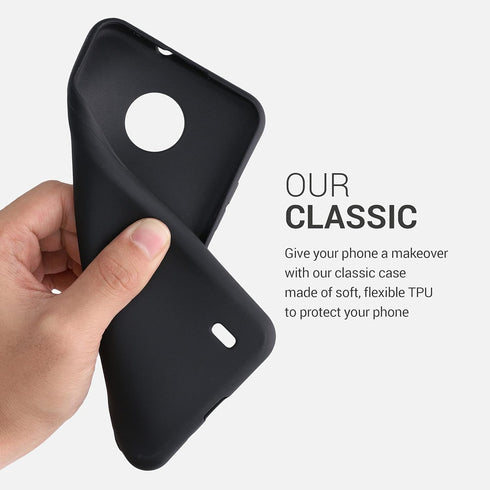 kwmobile Case Compatible with Nokia C20 / C10 Case - Soft Slim Protective TPU Silicone Cover - Black...