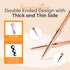 modelones Nail Art Brushes, Super Fine Thin Liner Nail Brush Set Sizes 7/11/15/20mm for Nail Gel Polish Painting Designs with Acrylic Rhinestone H...