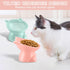 2 Pcs Plastic Elevated Cat Bowls Tilted Cat Food Bowls, Raised Cat Water Bowl Cat Elevated Bowls Kitten Supplies Cat Accessories for Food and Wate...