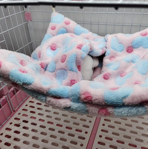 Small Animal Hanging Hammock, Pet Hanging Nap Sack Sleep Bag Bed, Cage Hammock Beds for Ferret Guinea-Pig Sugar Glider Hamster Rat Mice Chinchilla...