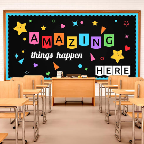 Classroom Bulletin Board Decoration Set Welcome Bulletin Board Wall Door Decor for Kindergarten Preschool Elementary Middle School - Amazing Thing...