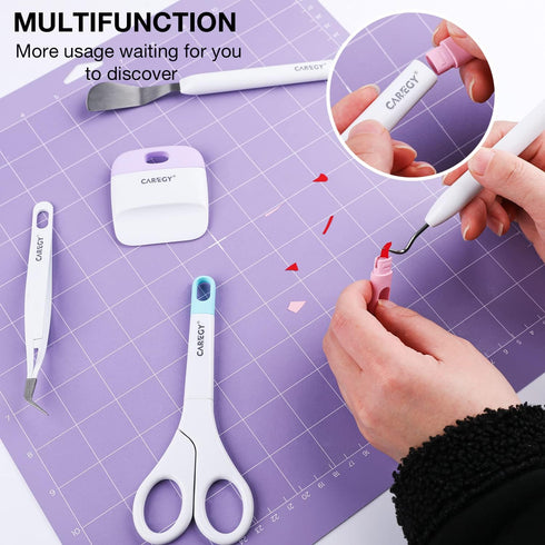 CAREGY Craft Vinyl Weeding Tools Set, Precision Craft Tools Kit, Weeding Kits for Cricut/Silhouette/Siser/Oracal 631/651/751 Vinyl...