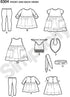 Simplicity US8304A Baby Gear Toddler's Leggings, Dress, Bibs, and Headband Sewing Patterns, Sizes XXS-L...