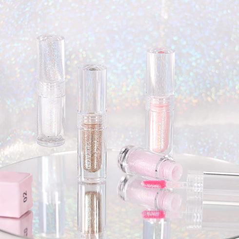 Liquid Glitter Eyeshadow, Pigmented, Long Lasting, Quick Drying, Easy to Apply, Loose Glitter Glue for Eye Crystals Makeup (Transparent Flashing C...