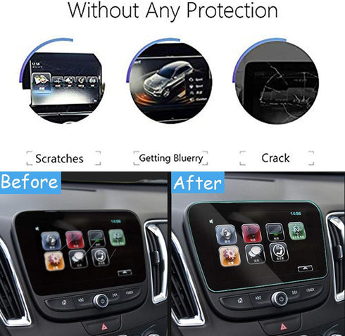 TTCR-II Tempered Glass Screen Protector 8-Inch Compatible with Chevrolet Malibu Premier 2016-2025, LS/RS 2019-2025, for Equinox Premier 2018-2024,...