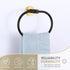 Towel Ring Black & Gold, Suyar Stainless Steel Hand Towel Holder, Oval Shape Towel Hanger, Towel Rack for Bathroom Wall...