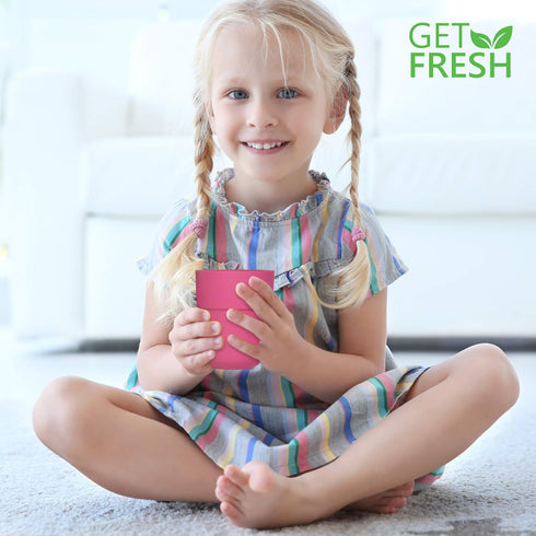 GET FRESH PLA Kids Cups Set – 4-Pack Melamine-Free Dinner Cups for Kids and Toddlers – Microwave Safe Stackable BPA-Free PLA Childrens Dinnerware ...