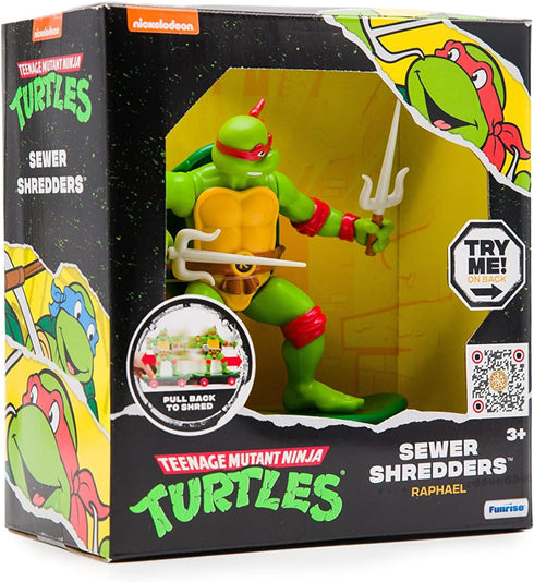 Teenage Mutant Ninja Turtles 5" Sewer Shredders - Raphael Classic Edition - Skate and Battle with Ninja Action - Ages 3+...