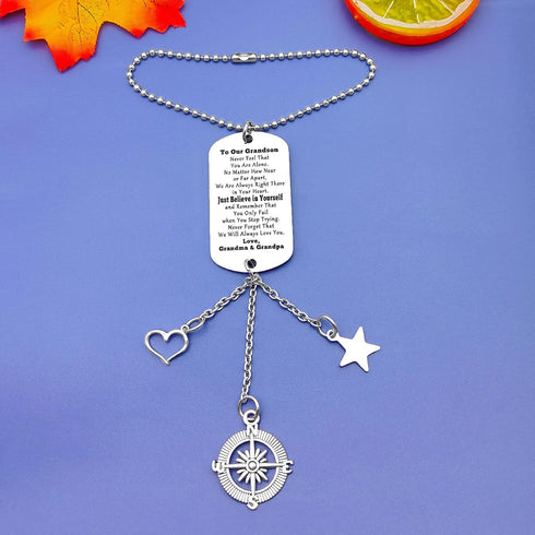 Grandson Gifts from Grandma Car Hanging Ornament Gifts for Grandson from Grandma Car Mirror Hanging Accessories Gift for Grandson to Our Grandson ...
