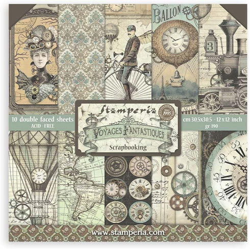 Stamperia Intl Scrapbooking Paper, Multi-Colored 10 Pack...