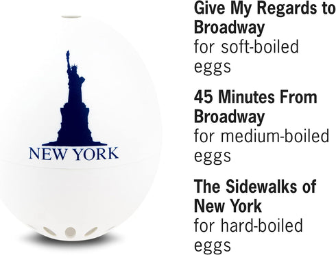 BeepEgg New York – Egg Timer for Boiling Eggs – Musical Egg Cooker for Soft, Medium, Hard Boiled Eggs – Food Safe – Singing Floating Egg Timer – E...