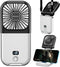 Upgraded 5-in-1 Portable Handheld Fan, Necklace Fan, Mini Desk Fan, Foldable Phone Stand, Emergency Backup Power, Quiet USB Rechargeable Personal ...