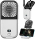 Upgraded 5-in-1 Portable Handheld Fan, Necklace Fan, Mini Desk Fan, Foldable Phone Stand, Emergency Backup Power, Quiet USB Rechargeable Personal ...
