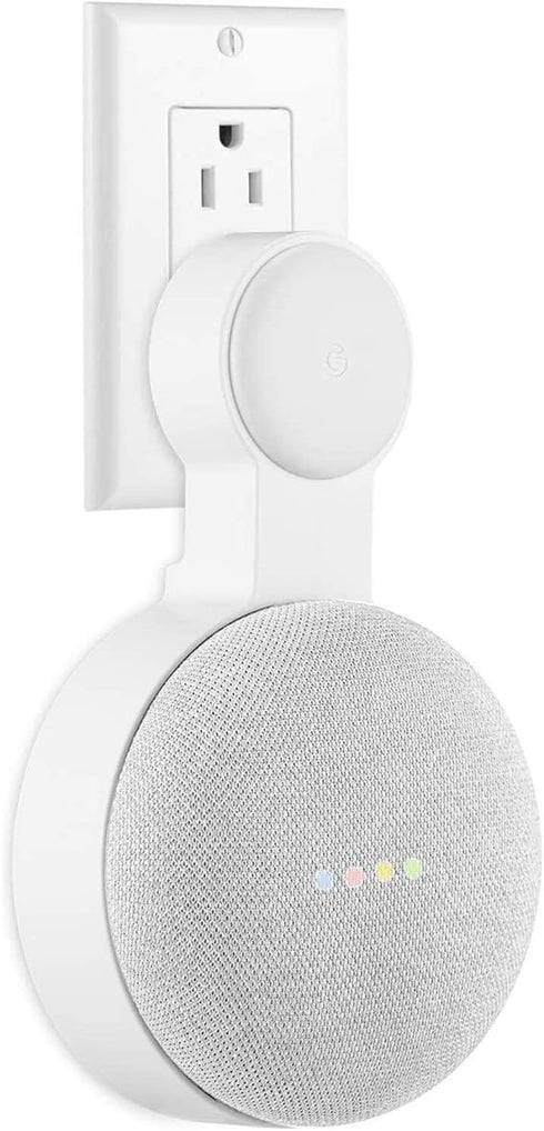 Google Nest Mini Wall Mount Holder, Space-Saving Design Outlet Mount, Perfect Cord Management for Google Nest Mini 2nd Generation (White)...