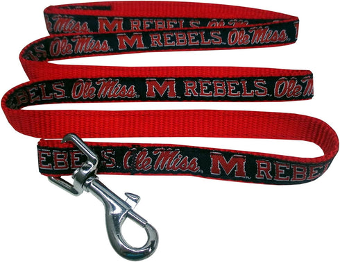Pets First Collegiate Pet Accessories, Dog Leash, Mississippi Ole Miss Rebels, Large...