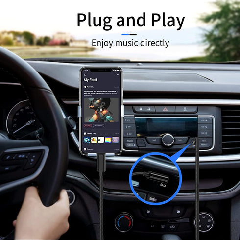 Aux Cord for iPhone, Lightning to 3.5 mm AUX Cable for Car Stereo, Speaker, Headphone, Auxiliary Audio Jack Cable Compatible with iPhone 14 13 12 ...