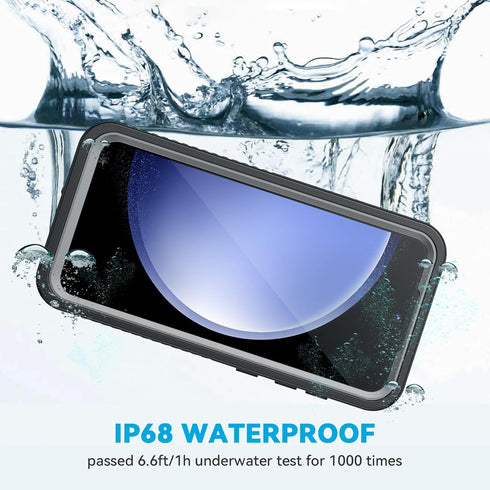 Lanhiem Samsung Galaxy S23 FE Case, IP68 Waterproof Dustproof Case, Built-in Screen Protector, Heavy Duty Shockproof Full Body Protective Phone Co...