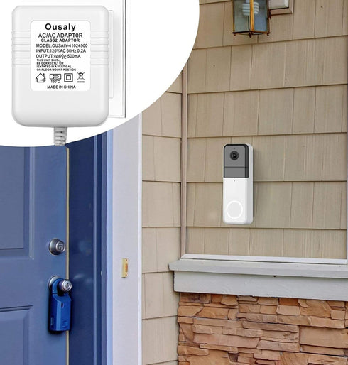 Video doorbell Special Power Transformer,18V500MA doorbell Power Adapter Compatible with Ring, Eufy, Nest, Wyze, Arlo Wireless Video doorbell 18 V...