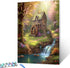Tucocoo DIY Paint by Number for Adults, Green Forest Digital Oil Painting Kits on Canvas with Brushes and Acrylic Pigment Cabin Waterwheel Waterfa...