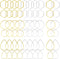 120pcs Hoop Earrings for Jewelry Making,Earring Beading Hoops Hypoallergenic Teardrop Hexagon Round Earring Hoop Open Bezel Pendant Frame for DIY ...