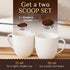 Orblue Premium Coffee Scoop Set - 1 Tbsp (15ml) & 2 Tbsp (30ml) Measuring Tablespoon - Stainless Steel Coffee Measuring Spoon and Scooper with Lon...
