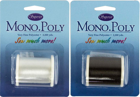 Bundle of Superior Monopoly Transparent/Invisible Thread Spool of Each Clear and Smoke 2200 yds Each Color...
