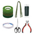 Floral Arrangement Kit, 4 Rolls 30 Yards Floral Tape and Wire Cutter Scissors Double Sided Tape with Floral Stem Wire and Green Floral Wire for Fl...