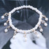 Boho Pearl Pendant Ankle Bracelet Gold Crystal Pearl Drop Anklet Bracelet Vintage Pearl Bead Chain Anklet Crystal Pearl Tassel Anklets Foot Chain ...