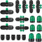 US Standard Faucet Adapter 2pc, 3/4 "Faucet to 1/2" Drip Irrigation Fitting,2pc 6-way Connector 4pc 4-way Connector 4pc 3-way Connector 4pc 1/2 En...