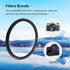 PULUZ 52mm UV + CPL Lens Filter Adapter Ring for GoPro HERO11 Black / Hero11 Black Mini / HERO10 Black / HERO9 Black Camera Lens Adapter Ring Came...