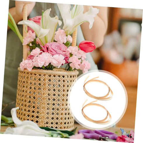 KALLORY 2 Material Rattan Basket Weaving Material Wicker Repair Kit Wide Strips Flat Coil Home Reeds Hand Decor Furniture DIY Reeds Supplies Mayo...