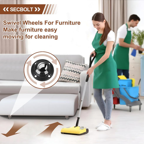 Secbolt 8 Pack Self Adhesive Caster Wheels 1 Inch for Furniture, Load Capacity 28LBS Per Wheel, Stick On Swivel Wheels for Small Appliance Storage...