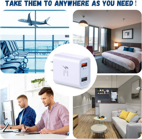 Dual USB Wall Charger 30W, Costyle Quick Fast Charger 3.0 Power Adapter & 5V 2.4A USB Charger Block Plug Compatible Galaxy S23 S22 S21 S20 S10,Not...