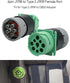 Diagnostic Plug 9pin J1939 Type 2 to 6pin J1708 Motorcycle Wiring Female Adapter, Green...