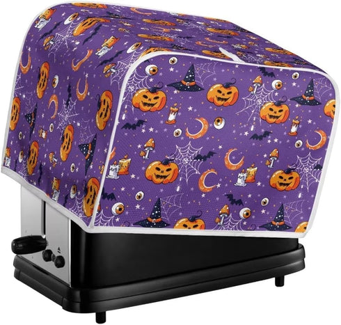 Halloween Pumpkins 2 slice Toaster Cover Small Appliance Toaster Dust Cover,Dustproof Fingerprint Protectors,Universal Size Toaster Cover...