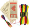 8Pcs Art and Crafts Sewing Wooden Bookmark Cross Stitch Embroidery Kit + 12pcs Sewing Threads for Beginner and Teens(Not Include Instructions)......