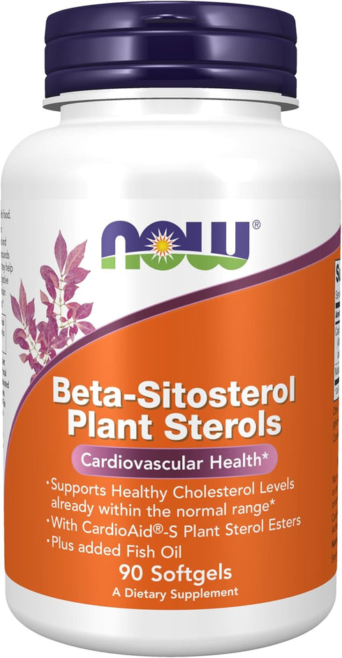 NOW Supplements, Beta-Sitosterol Plant Sterols with CardioAid®-S Plant Sterol Esters and Added Fish Oil, 90 Softgels...