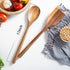 Giant Acacia Wood Cooking Utensils, Strong Wooden Spoons Spatula, 17" Long Handle Kitchen Utensil for Cooking, Large Wood Scoop Spoons Serving Hea...