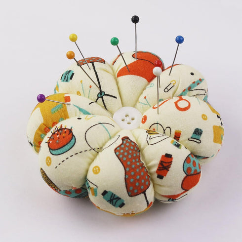 D&D Wrist Pin Cushion Pumpkin Pin Cushion Wearable Pincushions for Needles Pins Holder - Sewing Pattern Beige...