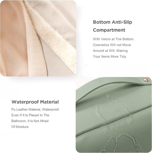HBselect Travel Makeup Bag, Large Capacity Cosmetic Bags for Women,Waterproof Portable Pouch Open Flat Toiletry Bag Make up Organizer with Divider...