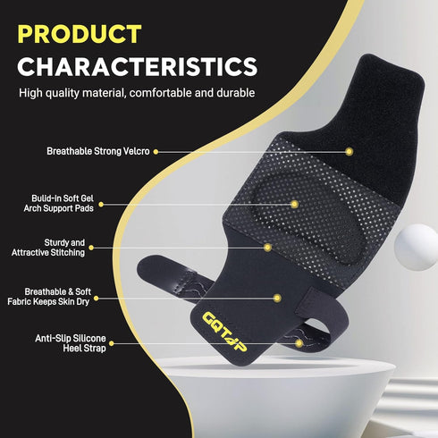 Arch Support Inserts for Plantar Fasciitis Relief, Upgrade Unisex Adjustable Arch Support Bands with Buil-in Orthotics, Foot Arch Support for Pain...
