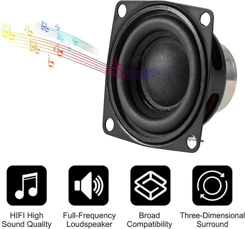 4pcs 2inch 4Ohm 10W Full Range Audio Speaker Stereo Woofer Loudspeaker for Arduino (4pcs)......