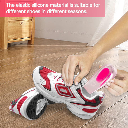 2 Pairs Women Gel Heel Cups, Soft Elastic Massage Heel Cushion Foot Pain Relief for Plantar Fasciitis Bone Spur Achilles Pain, 4.1 x 2.4 x 0.9in...