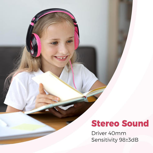 rockpapa Comfort Kids Headphones for School, Lightweight Childrens Boys Girls Teens Over-Ear Headphones Wired 3.5mm for CD DVD Player Tablet Phone...